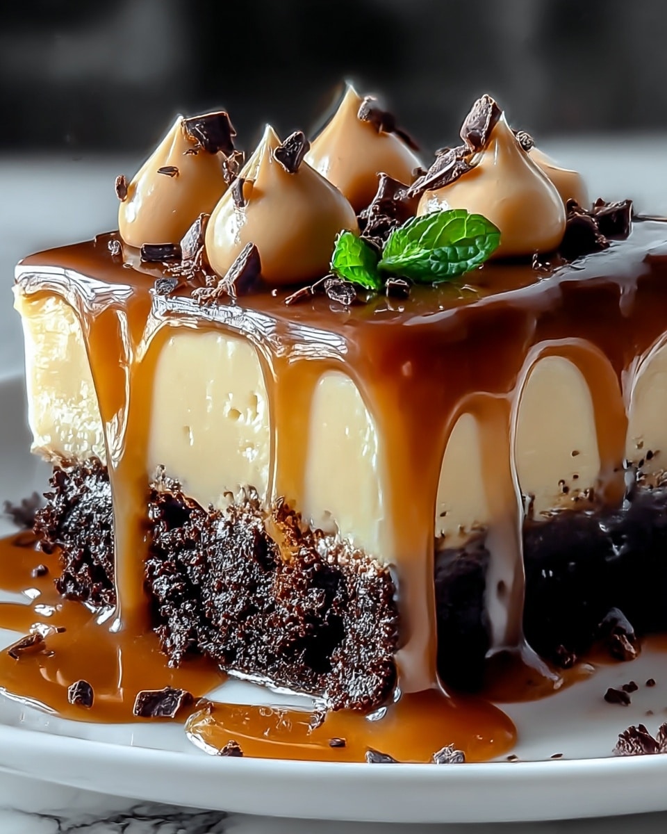 Irresistibly Rich Milky Way Caramel Cheesecake Brownies Recipe - Recipe Image