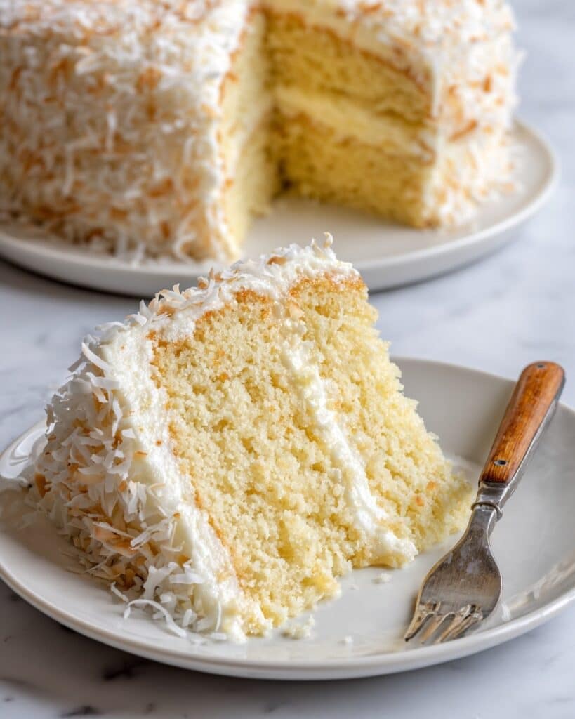 Coconut Cake with Cream Cheese Frosting Recipe