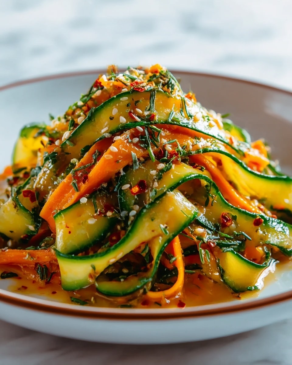 Cucumber Carrot Salad with Sesame and Gochugaru Dressing Recipe - Recipe Image